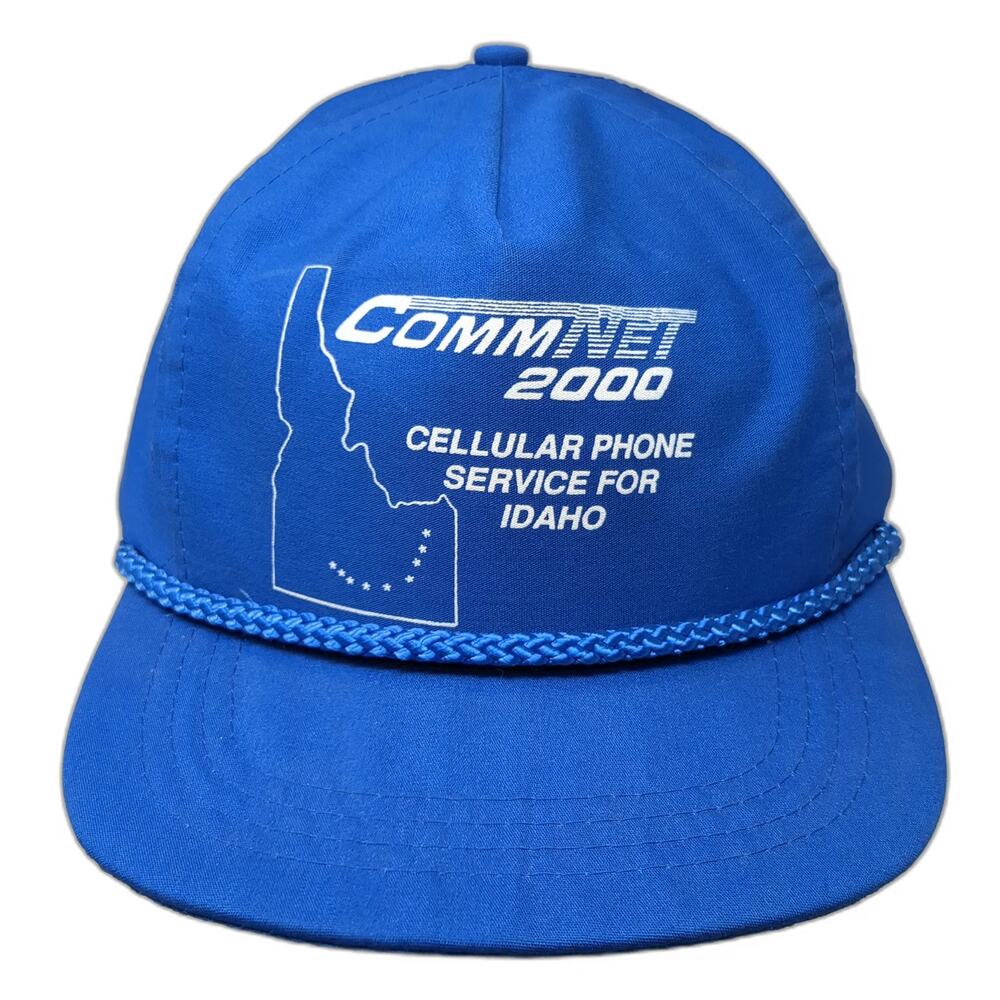 Sportcap 5 Panel Blue OS Idaho Cellular Phone Service Commnet 2000 Hat Vintage